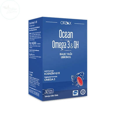 Orzax Ocean Omega 3 & QH Takviye Edici Gıda 30 Kapsül - 1