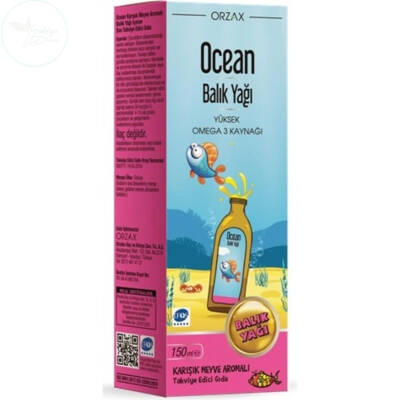 Orzax Ocean Omega3 Şurup 150 ml - Karışık Meyve Aromalı - 1