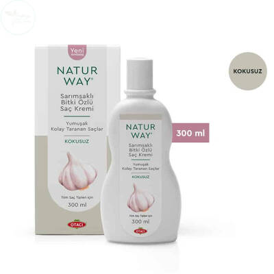 Otacı Naturway Sarımsaklı Bitki Özlü Kokusuz Saç Kremi 300 ml - 1