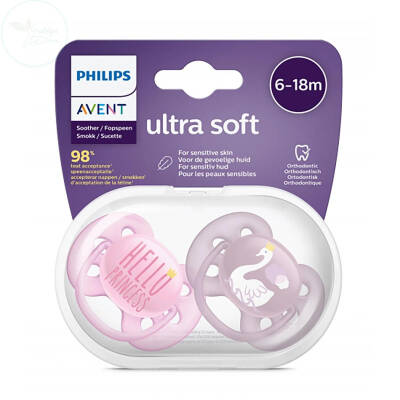 Philips Avent 6-18 Ay kız ultra soft emzik - 1