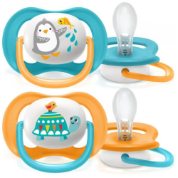 Philips Avent SCF080/07 Ultra Air Animals Emzik 6-18 Ay Erkek 2'li - Philips Avent 