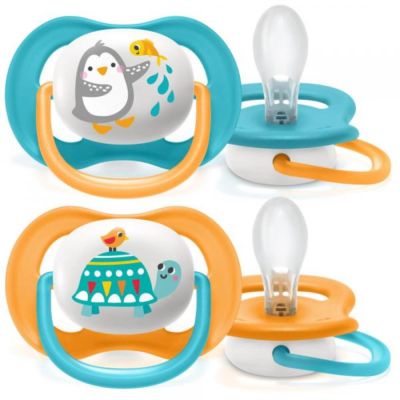Philips Avent SCF080/07 Ultra Air Animals Emzik 6-18 Ay Erkek 2'li - 1