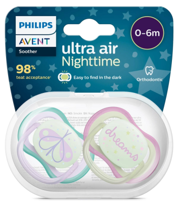 Philips Avent Scf376/19 Ultra Air Nighttime Emzik 0-6 Ay - Kız - 1