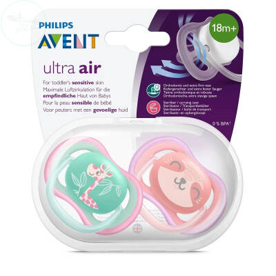 Philips Avent Ultra Air 2'li Silikon Emzik 18+ Ay - 1