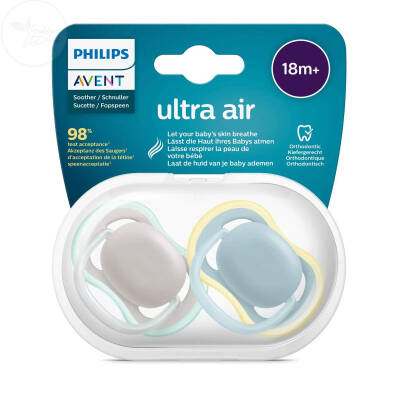 Philips Avent Ultra Air 2'li Silikon Emzik 18+ Ay - 1