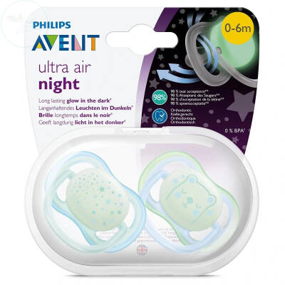 Philips Avent Ultra Air Gece Emziği 0-6 ay Erkek - 1