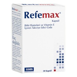 Refemax Bitki Ekstreleri İçeren Takviye Edici Gıda 30 Kapsül - Assos Pharma