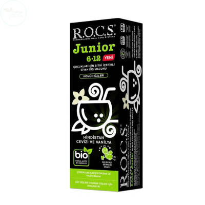 Rocs Junior Bitki İçerikli Siyah Diş Macunu 60 ml - 1