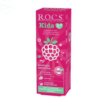 Rocs Kids Ahududu Smooth - Çocuk Diş Macunu 3-7 Yaş 35 ml - 1