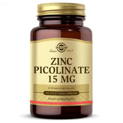 Solgar Zinc Picolinate 15 mg 100 Bitkisel Kapsül - Solgar