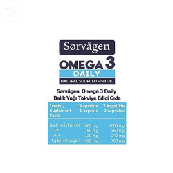 Sorvagen Omega 3 Daily Saf Balık Yağı 50 Kapsül - 2