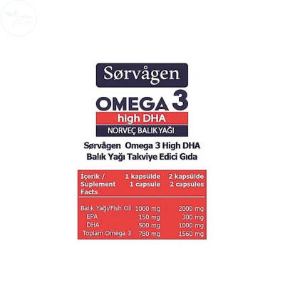 Sorvagen Omega 3 High DHA Norveç Balık Yağı 50 Kapsül - 2