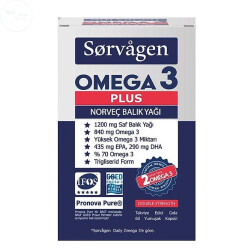 Sorvagen Omega 3 Plus Norveç Balık Yağı 60 Kapsül - Sorvagen