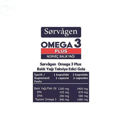 Sorvagen Omega 3 Plus Norveç Balık Yağı 60 Kapsül - 2