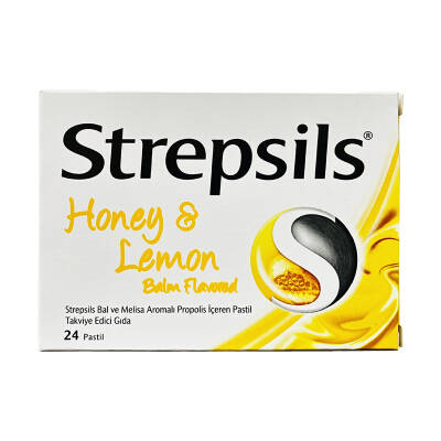 Strepsils Herbal Limon ve Bal Aromalı Pastil Takviye Edici Gıda 24 Adet - 1
