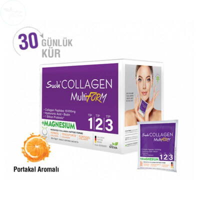 Suda Collagen Multiform+ Magnesium 30 x 15 gr - Portakal Aromalı - 1
