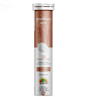 Sunlife Magnezyum Sitrat Efervesan 20 Tablet - 1