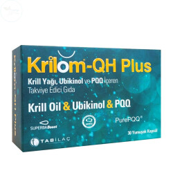 Tab İlaç Krilom-QH Plus Krill Yağı İçeren Takviye Edici Gıda 30 Kapsül - TAB İLAÇ