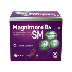 Tab İlaç Magnimore B6 SM Magnezyum Sitrat Malat Takviye Edici Gıda 30 Saşe - TAB İLAÇ