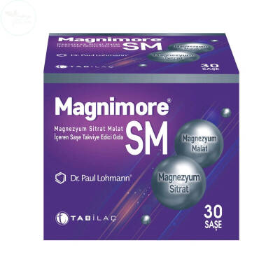 Tab İlaç Magnimore SM Magnezyum Sitrat Malat Takviye Edici Gıda 30 Saşe - 1