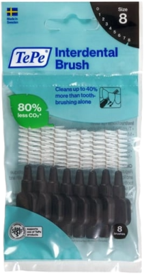 Tepe Arayüz Fırçası Siyah 1,5 mm Size 7 - 8'li Paket - 1