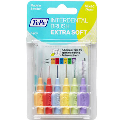 Tepe Interdental Brush Extra Soft Blister 6'lı Karışık Set - 1