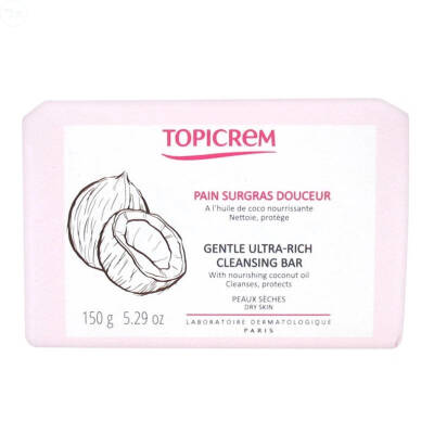 Topicrem Hindistan Cevizi Yağı Özlü Nazik Ultra Zengin Temizleyici Bar 150 gr - 1