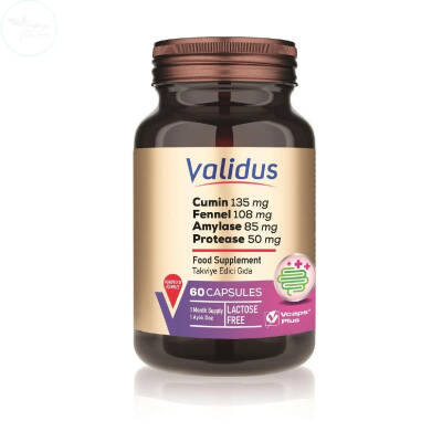 Validus Digestive Comfort Cumin + Fennel + Amylase 60 Kapsül - 1