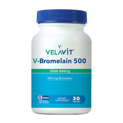 Velavit V-Bromelain 500 Takviye Edici Gıda 30 Tablet - 1