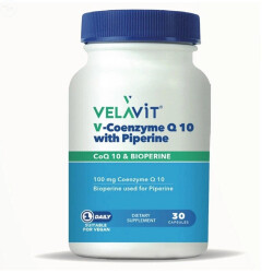 Velavit V-Coenzyme Q10 With Piperine 30 Kapsül - Velavit