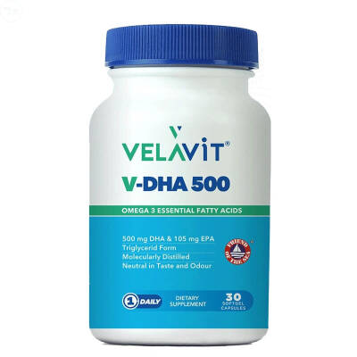 Velavit V-DHA 500 30 Yumuşak Jel Kapsül - 1
