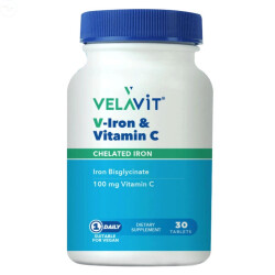 Velavit V-Iron & Vitamin C İçeren Takviye Edici Gıda 30 Tablet - Velavit