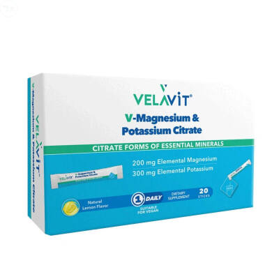 Velavit V-Magnesium Potassium Citrate Takviye Edici Gıda 20 Saşe - 1