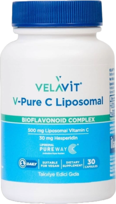 Velavit V-Pure C Liposomal Bioflavonoid Complex 30 Kapsül - 1