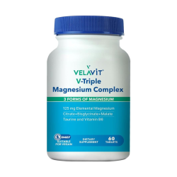 Velavit V-Triple Magnesium Complex Takviye Edici Gıda 60 Tablet - Velavit