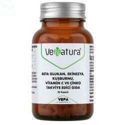 VeNatura Beta Glukan, Ekinezya, Kuşburnu, Vitamin C ve Çinko 30 Kapsül - VeNatura 