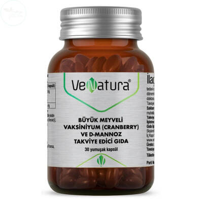 VeNatura Cranberry ve D Mannoz Takviye Edici Gıda 30 Yumuşak Kapsül - 1