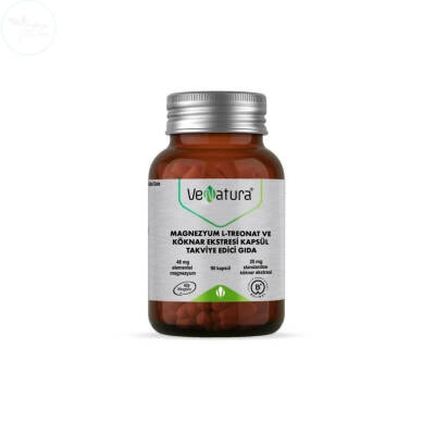 VeNatura Magnezyum L-Treonat ve Köknar Ekstresi Kapsül Takviye Edici Gıda 90 Kapsül - 1
