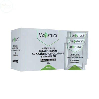 VeNatura Methyl Plus Kreatin-Betain-Alfa Gliserofosfokolin ve B Vitaminleri 30 Saşe - 1