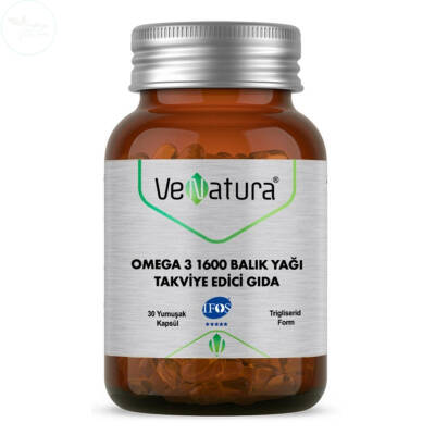 VeNatura Omega 3 1600 Balık Yağı 30 Yumuşak Kapsül - 1