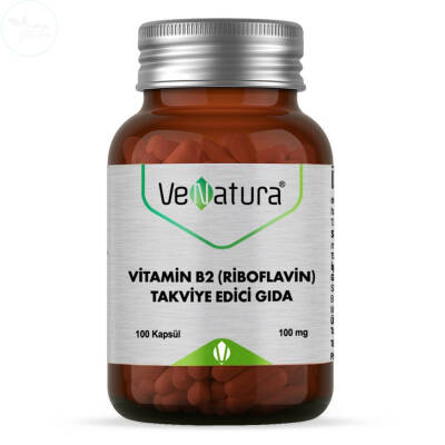 VeNatura Vitamin B2 (Riboflavin) Takviye Edici Gıda 100 kapsül - 1