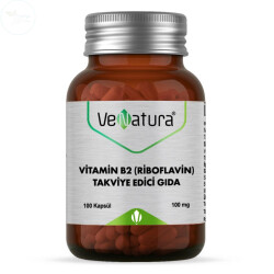 VeNatura Vitamin B2 (Riboflavin) Takviye Edici Gıda 100 kapsül - VeNatura 
