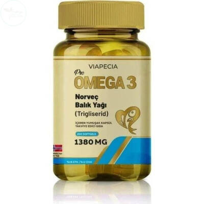 Viapecia Pro-Omega 3 Norveç Balık Yağı 200 Soft Gel - 1