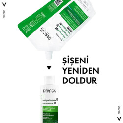 Vichy Dercos Anti Dandruff Kepek Karşıtı Şampuan 500 ml - Normal ve Yağlı Saçlar ( Yeniden Dolum Paketi ) Refill - 2