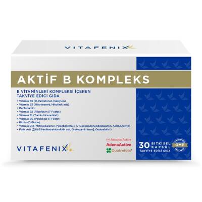 Vitafenix Aktif B Kompleks 30 Bitkisel Kapsül - 1