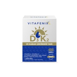 Vitafenix D3K2 ve Kabak Çekirdeği Yağı 400 Damla - 1
