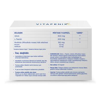 Vitafenix Rhodiolin Rodiola Kök Ekstresi 40 Kapsül - 2