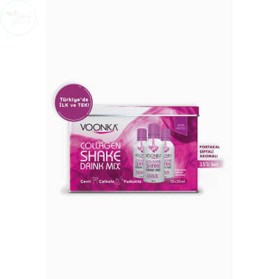 Voonka Collagen Shake Portakal Şeftali Aromalı 15x50 ml Shot - 1
