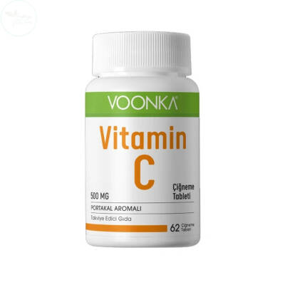 Voonka Vitamin C Portakal Aromalı 62 Çiğneme Tableti - 1