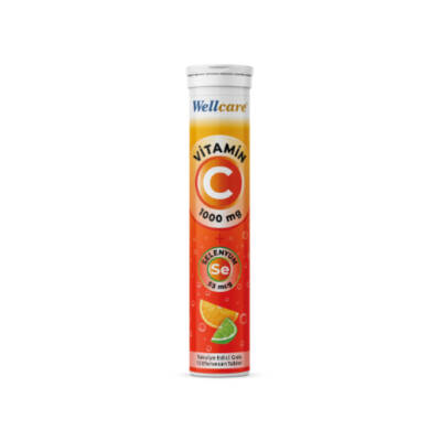 Wellcare Vitamin C + Selenyum 55 mcg 15 Efervesan Tablet - 1